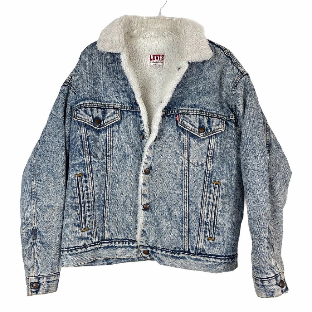 VTG Levis' Acid Wash Jean Sherpa Trucker Jacket